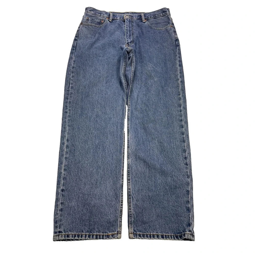 Levis 550 Jeans Men 36x32 Blue‎ Relaxed Fit Straight Tapered Perfect Fade Denim